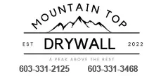 Drywall company logo featuring mountain design