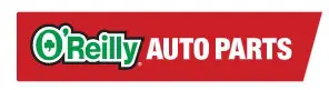 O'Reilly Auto Parts logo on red banner
