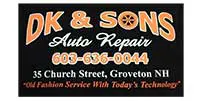 DK & Sons Auto Repair Sign