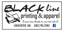 Black Line Printing Lancaster, NH signage