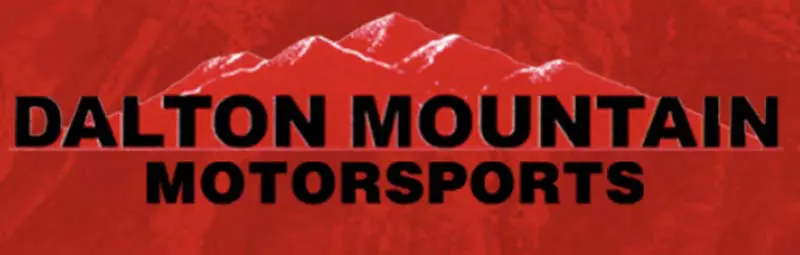 Motorsport company logo with mountain graphic