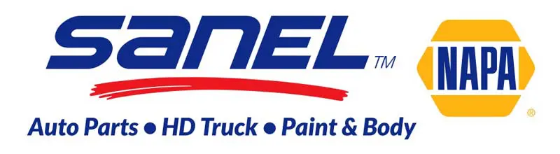 Sanel NAPA branding with auto services text